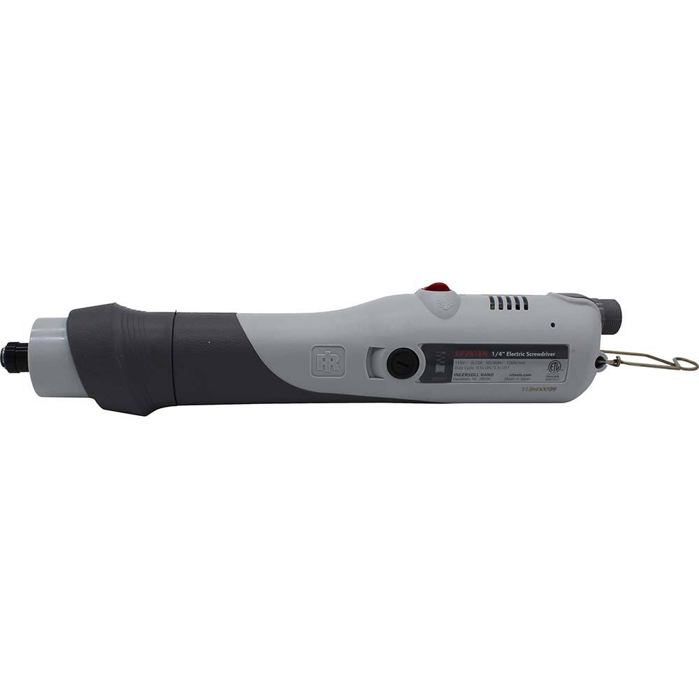 Ingersoll-Rand - Electric Screwdrivers; Handle Type: Inline ; Speed (RPM): 1200 ; Torque (In/Lb): 11-26 ; Torque (N/m): 1.2-2.9 ; Bit Holder Size (Inch): 1/4 ; Voltage: 115 - Exact Tool & Supply