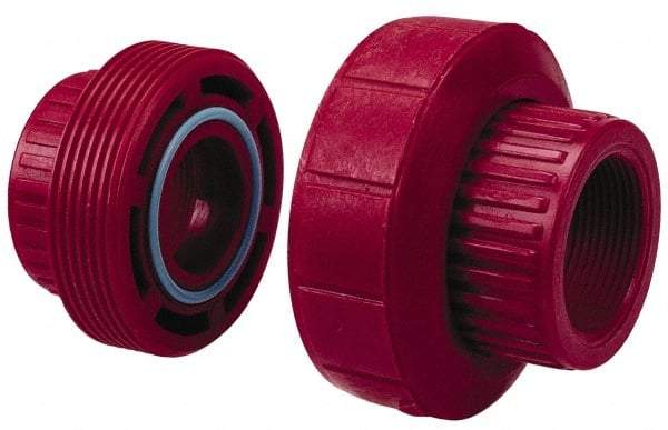 NIBCO - 3/4" PVDF Plastic Pipe Threaded Union - Schedule 80, FIPT x FIPT End Connections - Exact Tool & Supply