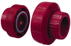 NIBCO - 1/2" PVDF Plastic Pipe Threaded Union - Schedule 80, FIPT x FIPT End Connections - Exact Tool & Supply