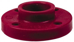 NIBCO - 4" Pipe, 9" OD, PVDF Socket Pipe Flange - Schedule 80, Red - Exact Tool & Supply