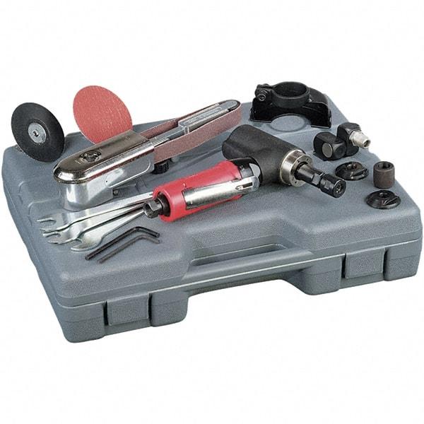 Autobrade Red - Pneumatic Multi Tool Kit - 20,000 RPM, 1/4 NPT Inlet - Exact Tool & Supply