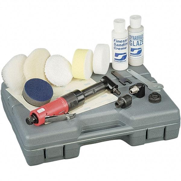 Autobrade Red - 0.4 hp, 2,300 RPM Finishing Sander - 28 CFM Air Consumption, 6.21 bar Air Pressure, 1/4 NPT Inlet - Exact Tool & Supply