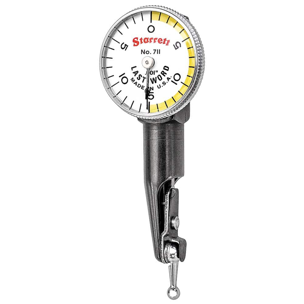 Starrett - Dial Test Indicators; Maximum Measurement (Decimal Inch): 0.0300 ; Dial Graduation (Decimal Inch): 0.001000 ; Dial Reading: 0-15-0 ; Dial Diameter (Inch): 1.00 ; Dial Diameter (mm): 25.00 ; Style: Test Indicator - Exact Tool & Supply