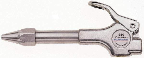 Guardair - 120 Max psi Venturi Nozzle Thumb Lever Blow Gun - 1/4 NPT, Aluminum - Exact Tool & Supply