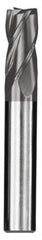 SGS - 29/64", 1" LOC, 1/2" Shank Diam, 3" OAL, 4 Flute, Solid Carbide Square End Mill - Single End, AlTiN Finish, Spiral Flute, 30° Helix, Centercutting, Right Hand Cut, Right Hand Flute, Series 1 - Exact Tool & Supply