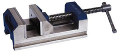 Gibraltar - 6" Jaw Opening Capacity x 2" Throat Depth, Horizontal Drill Press Vise - 6" Wide x 2" High Jaw, Stationary Base, Standard Speed, 11-15/16" OAL x 3-1/2" Overall Height - Exact Tool & Supply