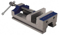 Gibraltar - 3" Jaw Opening Capacity x 1-3/4" Throat Depth, Horizontal Drill Press Vise - 3" Wide Jaw, Stationary Base, Standard Speed, 7-1/2" OAL, Cast Iron - Exact Tool & Supply