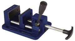Gibraltar - 3" Jaw Opening Capacity x 1-1/16" Throat Depth, Horizontal Drill Press Vise - 3" Wide Jaw, Stationary Base, Standard Speed, 7-1/4" OAL x 2.975" Overall Height, Cast Iron - Exact Tool & Supply