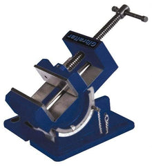 Gibraltar - 3" Jaw Width, 3" Jaw Opening Capacity, Angle Stationary Machine Vise - Manual Operation, 1 Station, 8-5/8" Long x 4-1/8" High x 1-1/8" Deep, 1-1/8" Jaw Height - Exact Tool & Supply