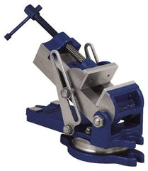 Gibraltar - 4" Jaw Width, 4" Jaw Opening Capacity, Angle Swivel Machine Vise - Manual Operation, 1 Station, 12-1/4" Long x 5-15/16" High x 1-3/4" Deep, 1-3/4" Jaw Height - Exact Tool & Supply