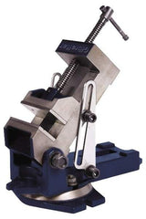 Gibraltar - 4" Jaw Width, 4" Jaw Opening Capacity, Angle Swivel Machine Vise - Manual Operation, 1 Station, 12" Long x 6-1/4" High x 1-1/8" Deep, 1-1/8" Jaw Height - Exact Tool & Supply
