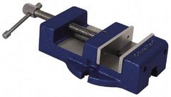 Gibraltar - 4-1/2" Jaw Width, 4" Jaw Opening Capacity, Horizontal Stationary Machine Vise - Manual Operation, 1 Station, 11-1/2" Long x 2-3/8" High x 1-1/4" Deep, 1-1/4" Jaw Height - Exact Tool & Supply