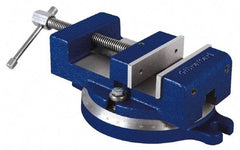 Gibraltar - 4-1/2" Jaw Width, 4" Jaw Opening Capacity, Horizontal Swivel Machine Vise - Manual Operation, 1 Station, 11-1/2" Long x 3-1/2" High x 1-1/4" Deep, 1-1/4" Jaw Height - Exact Tool & Supply