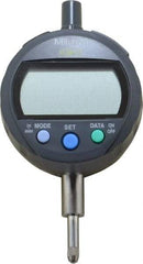 Mitutoyo - 0 to 12.7mm Range, 0.00005" Graduation, Electronic Drop Indicator - Lug-on-center Back, Accurate to 0.0001", English & Metric System, LCD Display - Exact Tool & Supply