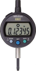 Mitutoyo - 0 to 25.4mm Range, 0.00005" Graduation, Electronic Drop Indicator - Lug Back, Accurate to 0.0001", LCD Display - Exact Tool & Supply