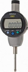 Mitutoyo - 0 to 1" Range, 0.0005" Graduation, Electronic Drop Indicator - Flat Back, Accurate to 0.001", English & Metric System, LCD Display - Exact Tool & Supply