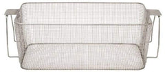 CREST ULTRASONIC - Stainless Steel Parts Washer Basket - 177.8mm High x 273.05mm Wide x 482.6mm Long, Use with Ultrasonic Cleaners - Exact Tool & Supply