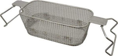 CREST ULTRASONIC - Stainless Steel Parts Washer Basket - 88.9mm High x 127mm Wide x 228.6mm Long, Use with Ultrasonic Cleaners - Exact Tool & Supply