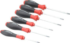 Wiha - 6 Piece Torx Screwdriver Set - Bit Sizes: Torx T8, T10, T15, T20, T25 & T30 - Exact Tool & Supply