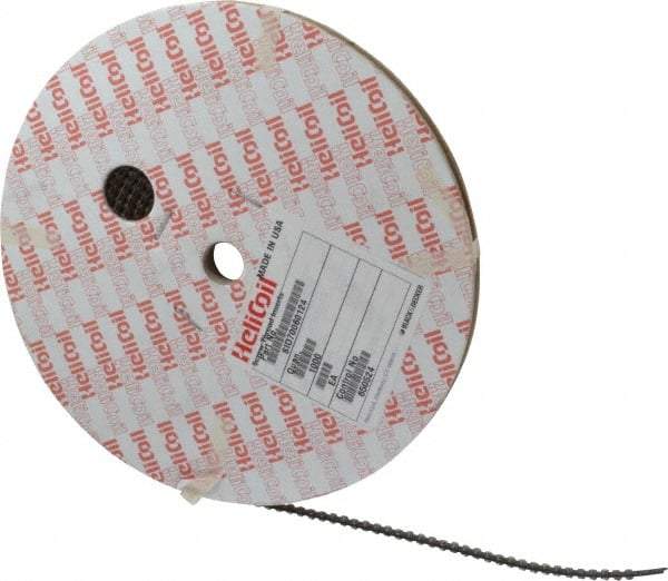 Heli-Coil - #4-40 UNC, 0.224" OAL, Free Running Helical Insert - 6-3/4 Free Coils, Tanged, 304 Stainless Steel, 2D Insert Length - Exact Tool & Supply