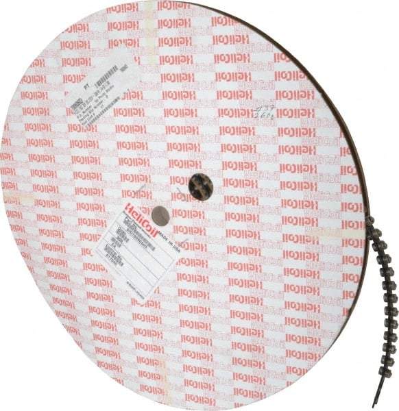 Heli-Coil - 1/4-20 UNC, 1/2" OAL, Free Running Helical Insert - 8 Free Coils, Tanged, 304 Stainless Steel, 2D Insert Length - Exact Tool & Supply