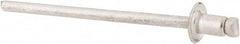 RivetKing - Size 62 Dome Head Stainless Steel Open End Blind Rivet - Stainless Steel Mandrel, 0.02" to 1/8" Grip, 3/8" Head Diam, 0.192" to 0.196" Hole Diam, 0.325" Length Under Head, 3/16" Body Diam - Exact Tool & Supply