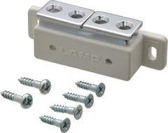 Sugatsune - 2.36" Long x 0.71" Wide x 0.63" High, Plastic & Steel Magnetic Touch Latch - White Finish, 6.1 Magnetic Force, 25/32" Long Strike, 35/64" Wide Strike - Exact Tool & Supply
