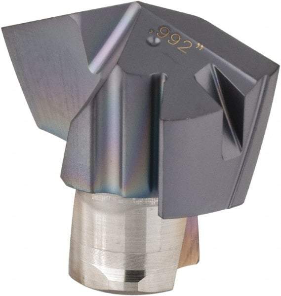Iscar - Series ICP, 0.992" Diam Grade IC908 140° Replaceable Drill Tip - Carbide, TiAlN Finish, 25 Seat Size, Through Coolant - Exact Tool & Supply
