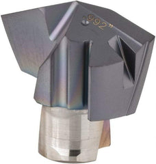 Iscar - Series ICP, 0.992" Diam Grade IC908 140° Replaceable Drill Tip - Carbide, TiAlN Finish, 25 Seat Size, Through Coolant - Exact Tool & Supply
