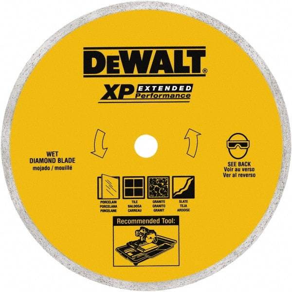 DeWALT - 8" Diam, 5/8" Arbor Hole Diam, Wet & Dry Cut Saw Blade - Diamond-Tipped, Standard Round Arbor - Exact Tool & Supply