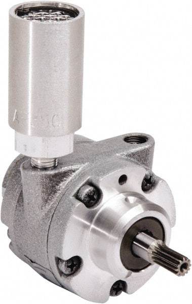 Gast - 0.45 hp Reversible Hub Air Actuated Motor - 0:00 Gear Ratio, 6,000 Max RPM, 0.96" Shaft Length, 3/8" Shaft Diam - Exact Tool & Supply