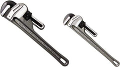 Paramount - 2 Piece, 0" to 1-1/2" & 0" to 2-1/2", Straight Pipe Wrench Set - Inch Measurement Standard - Exact Tool & Supply