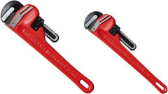 Paramount - 2 Piece, 0" to 1" & 0" to 2", Straight Pipe Wrench Set - Inch Measurement Standard - Exact Tool & Supply