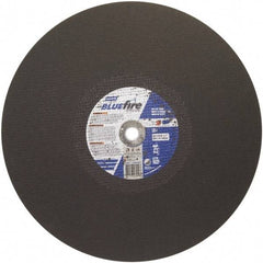 Norton - 20" 30 Grit Zirconia Alumina Cutoff Wheel - 5/32" Thick, 1" Arbor, 2,710 Max RPM, Use with Stationary Tools - Exact Tool & Supply