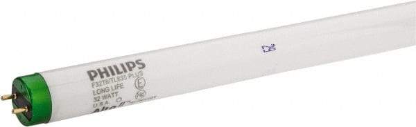 Philips - 32 Watt Fluorescent Tubular Medium Bi-Pin Lamp - 3,500°K Color Temp, 2,950 Lumens, T8, 24,000 hr Avg Life - Exact Tool & Supply