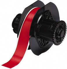Brady - 1-1/8" Wide x 1,200" Long, Red Vinyl Tape - For BBP30 Label Printer, BBP33 Label Printer, BBP35 Multicolor Sign & Label Printer, BBP37 Color & Cut Sign & Label Printer, BradyPrinter S3100, BBP31 Sign & Label Printer - Exact Tool & Supply