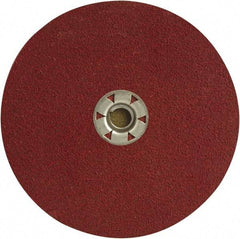 DeWALT - 5" Diam 5/8-11 Threaded Hole 24 Grit Fiber Disc - Coarse Grade, Ceramic, 12,200 Max RPM - Exact Tool & Supply