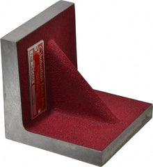 Suburban Tool - 4" Wide x 4" Deep x 4" High Cast Iron Machined Angle Plate - Standard Plate, Flat Surface, Single Web, 5/8" Thick, Single Plate - Exact Tool & Supply