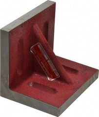 Suburban Tool - 6" Wide x 4-1/2" Deep x 5" High Cast Iron Machined Angle Plate - Standard Plate, Through-Slots on Surface, Single Web, 11/16" Thick, Single Plate - Exact Tool & Supply