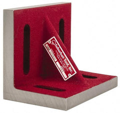 Suburban Tool - 7" Wide x 4-1/2" Deep x 5-1/2" High Cast Iron Machined Angle Plate - Standard Plate, Through-Slots on Surface, Single Web, 11/16" Thick, Single Plate - Exact Tool & Supply