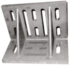 Suburban Tool - 16" Wide x 9" Deep x 12" High Cast Iron Machined Angle Plate - Slotted Plate, Through-Slots on Surface, Double Web, 1-1/8" Thick, Single Plate - Exact Tool & Supply