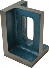 Interstate - 1 Hole, 6" High x 4" Wide x 4" Deep, Right Angle Iron - Semi-Steel, Machined, Parallel to within 0.003" per 6", Square to within 0.004" per 6" - Exact Tool & Supply
