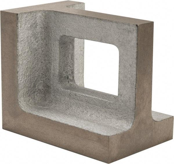 Interstate - 1 Hole, 6" High x 4" Wide x 5" Deep, Right Angle Iron - Semi-Steel, Machined, Parallel to within 0.003" per 6", Square to within 0.004" per 6" - Exact Tool & Supply