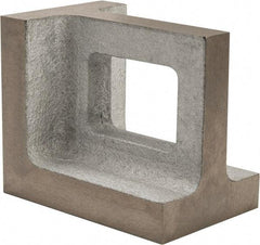 Interstate - 1 Hole, 6" High x 4" Wide x 5" Deep, Right Angle Iron - Semi-Steel, Machined, Parallel to within 0.003" per 6", Square to within 0.004" per 6" - Exact Tool & Supply