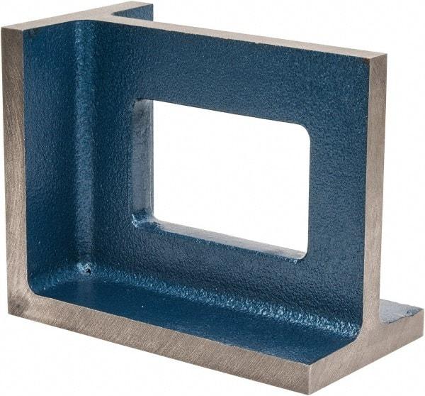 Interstate - 1 Hole, 10" High x 5-1/2" Wide x 8" Deep, Right Angle Iron - Semi-Steel, Machined, Parallel to within 0.003" per 6", Square to within 0.004" per 6" - Exact Tool & Supply