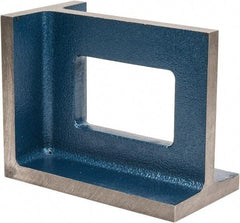 Interstate - 1 Hole, 10" High x 5-1/2" Wide x 8" Deep, Right Angle Iron - Semi-Steel, Machined, Parallel to within 0.003" per 6", Square to within 0.004" per 6" - Exact Tool & Supply