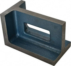 Interstate - 1 Hole, 8" High x 4-1/2" Wide x 5" Deep, Right Angle Iron - Semi-Steel, Precision Ground, Parallel & Square to within 0.0018" per 6" - Exact Tool & Supply