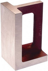 Suburban Tool - 1 Hole, 8" High x 6" Wide x 6" Deep, Right Angle Iron - Cast Iron, Machined, 1" Thick, Parallel & Square to within 0.002" per 6" - Exact Tool & Supply