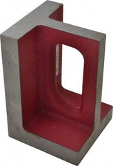 Suburban Tool - 1 Hole, 6" High x 4" Wide x 4" Deep, Right Angle Iron - Cast Iron, Machined, 7/8" Thick, Parallel & Square to within 0.002" per 6" - Exact Tool & Supply
