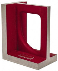 Suburban Tool - 1 Hole, 10" High x 5-1/2" Wide x 8" Deep, Right Angle Iron - Cast Iron, Machined, 1-1/8" Thick, Parallel & Square to within 0.002" per 6" - Exact Tool & Supply